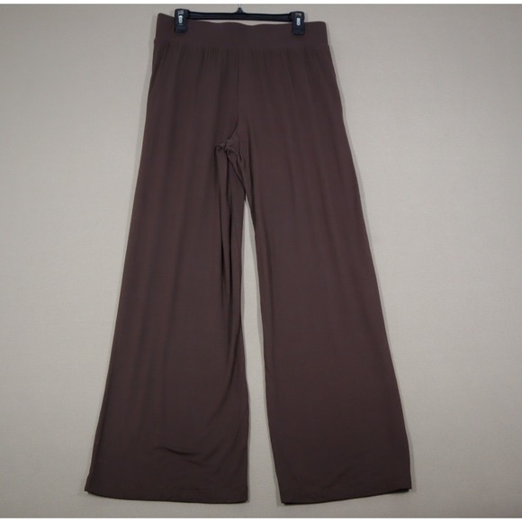 Belle Kim Gravel Brown Flowy Pants.- Size Small - Picture 2 of 5